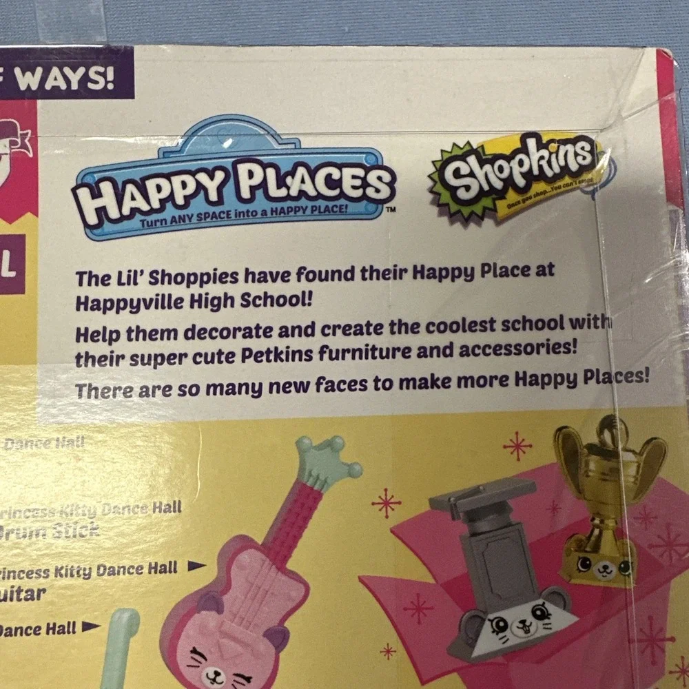 Shopkins Figures Lot Set HAPPY Places Princess KITTY Dance Hall Decorators Pack‎